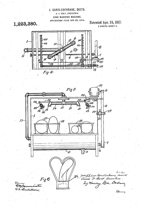 576x841 Josephine Cochrane And The Invention Of The Dishwasher Renzoe Blog - Dishwasher Drawing