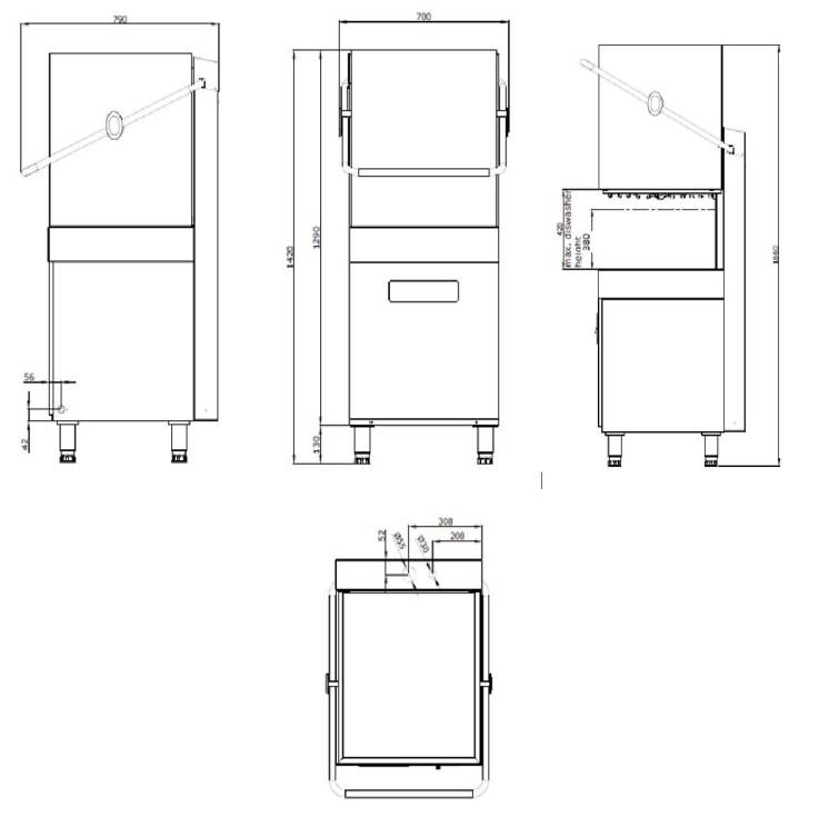 737x744 Maximahood Dishwasher Vn - Dishwasher Drawing