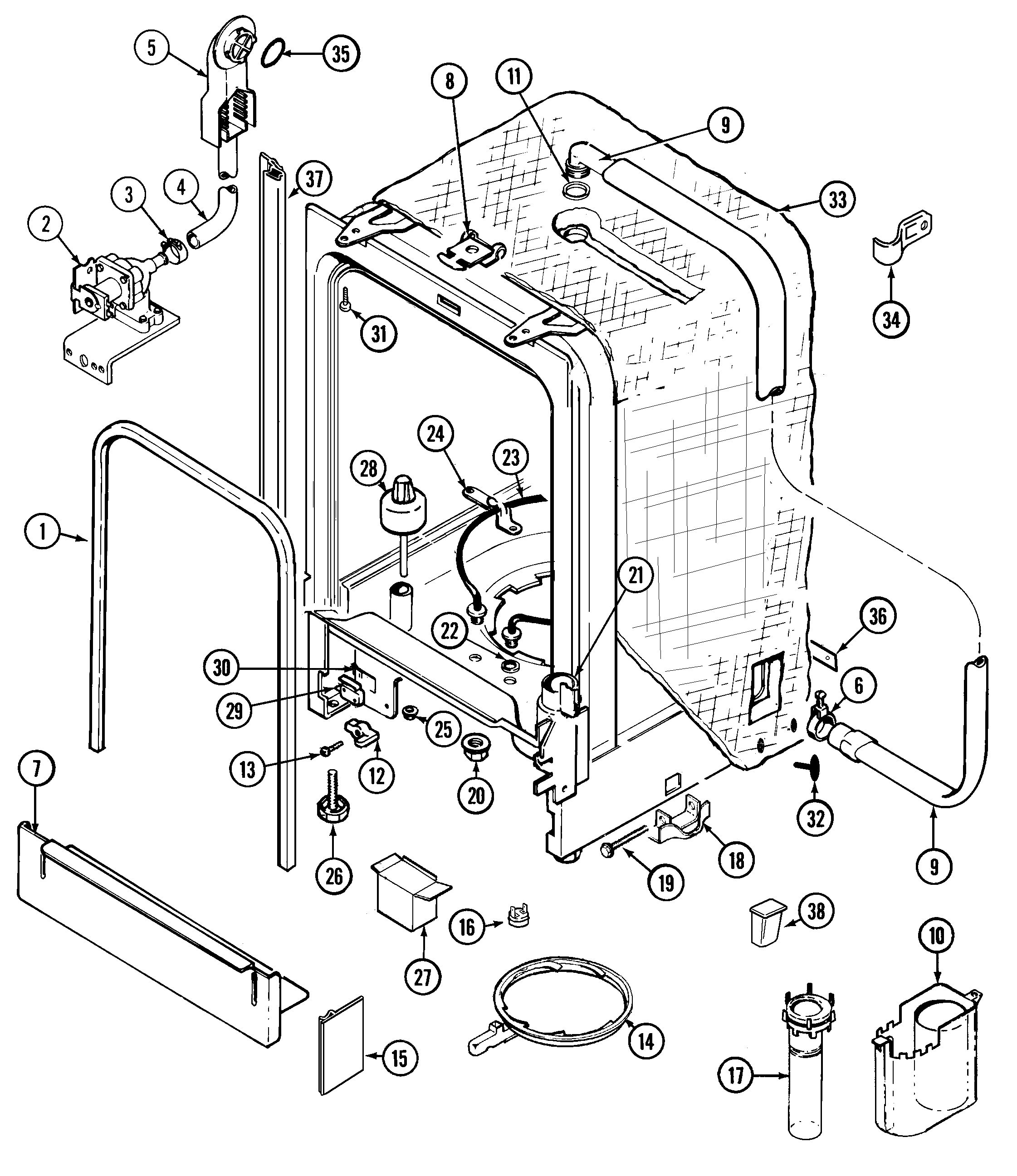 2242x2593 Maytag Timer - Dishwasher Drawing