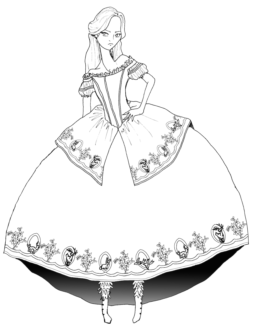 993x1291 Alice In Wonderland Costume Sketches Disney Style - Disney Alice In Wonderland Drawings