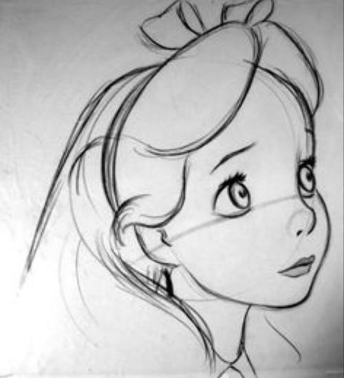 500x550 Alice In Wonderland Drawing Shared - Disney Alice In Wonderland Drawings