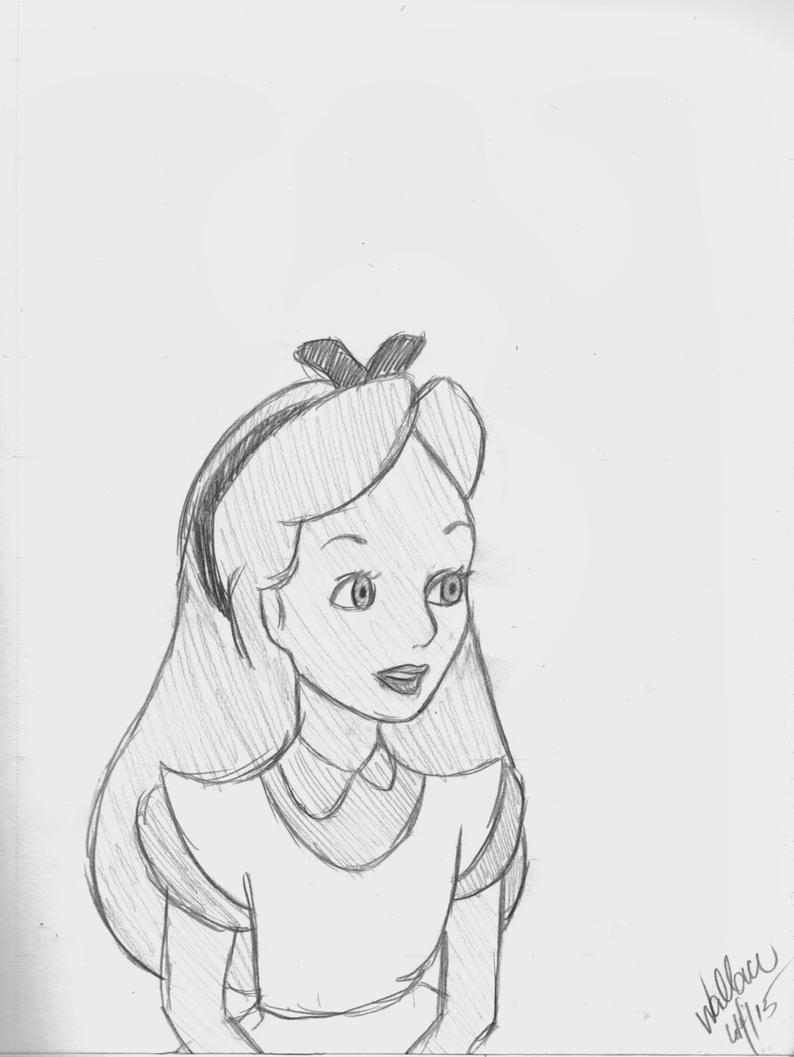 794x1057 Disney's Alice In Wonderland Sketch Drawing Etsy - Disney Alice In Wonderland Drawings
