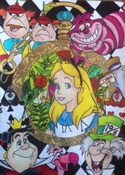 178x250 Original Disney Alice In Wonderland Drawing - Disney Alice In Wonderland Drawings
