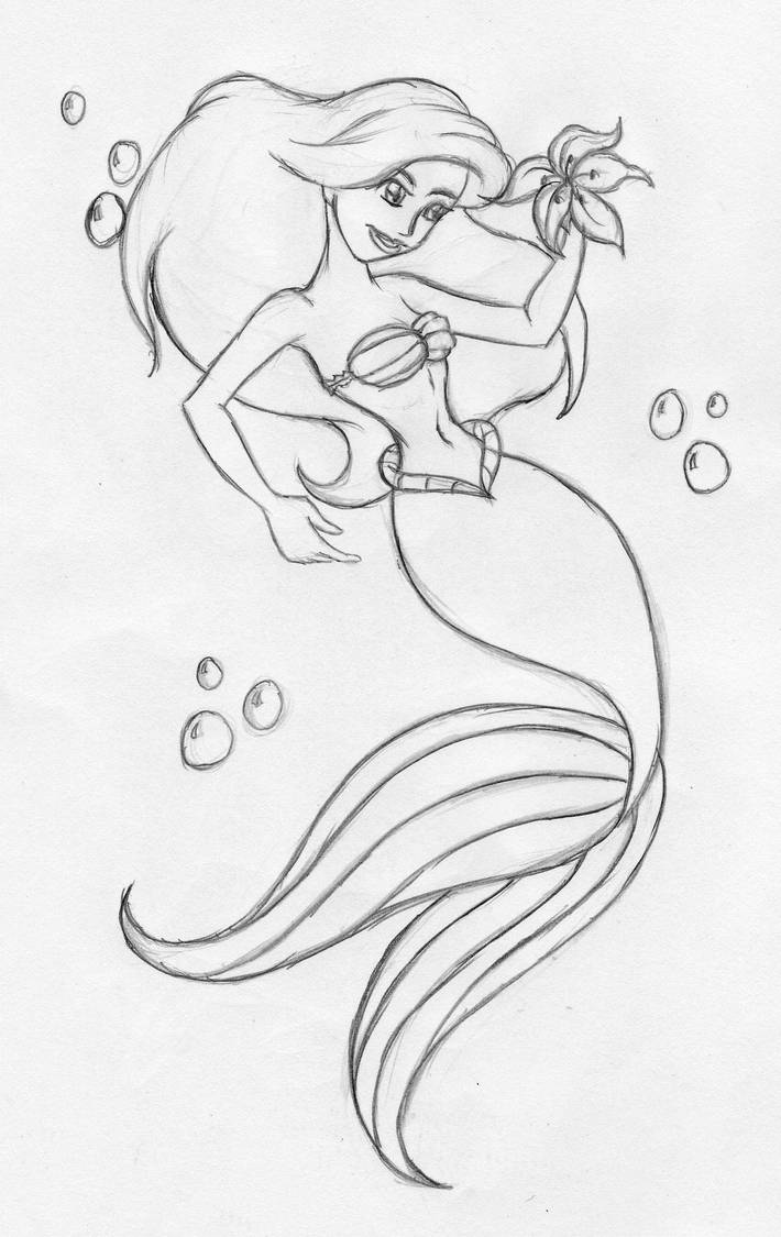 710x1125 Disney - Disney Ariel Drawing