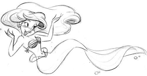 500x260 Drawing Disney Fun Ariel Sketch Disney Princess Mermaid Steve - Disney Ariel Drawing