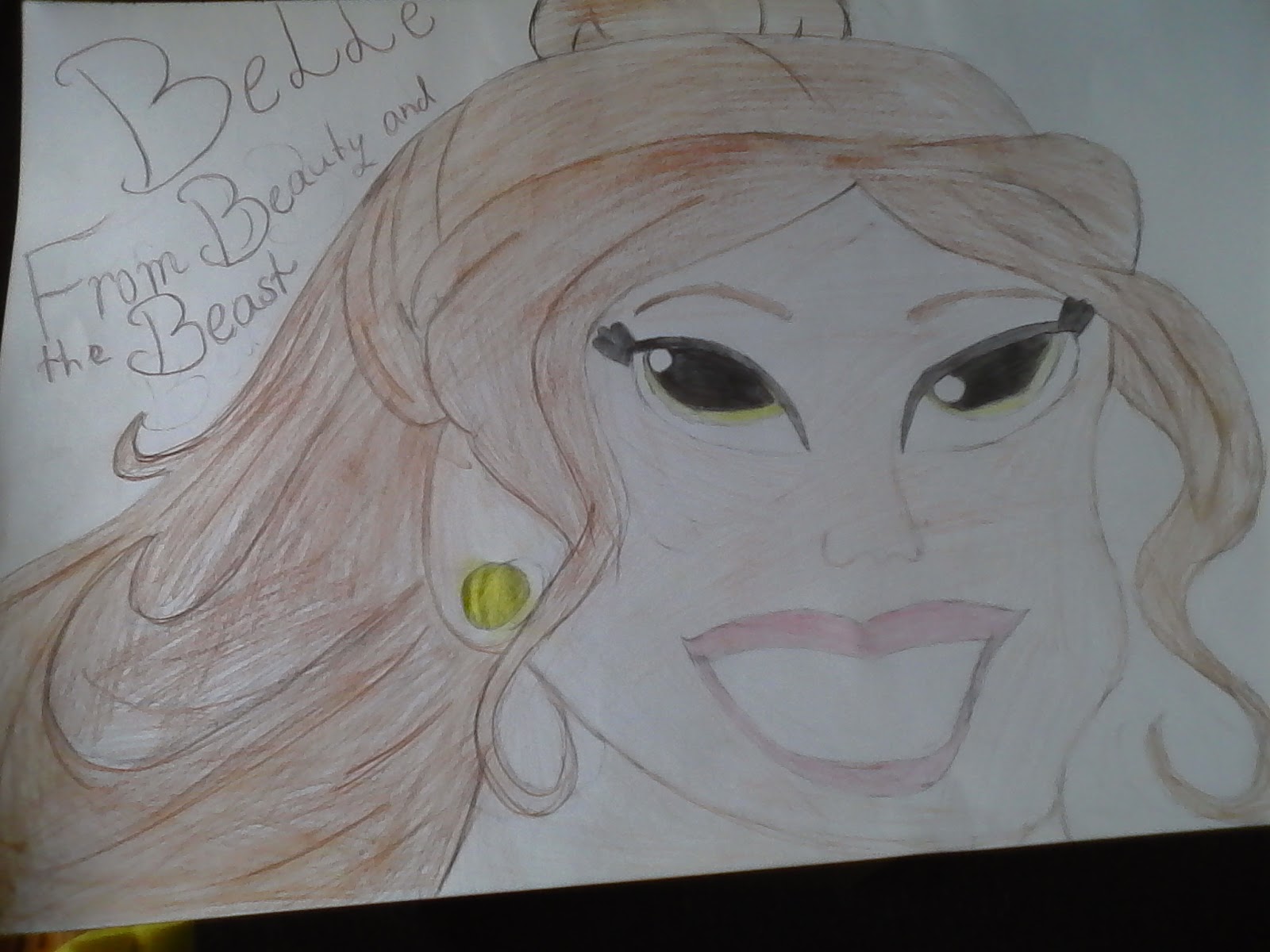 1600x1200 Disney Drawings Disney Princess - Disney Belle Drawing