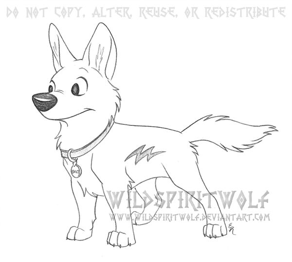600x537 disney bolt trade sketch - Disney Bolt Drawing