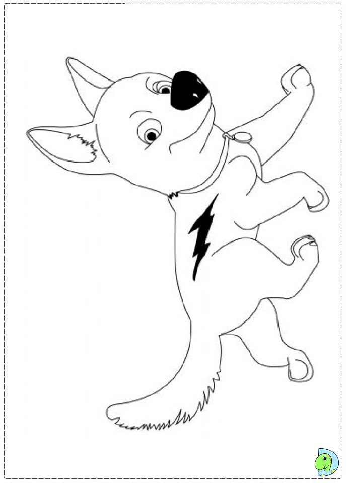 691x960 disney lineart bolt for free download - Disney Bolt Drawing