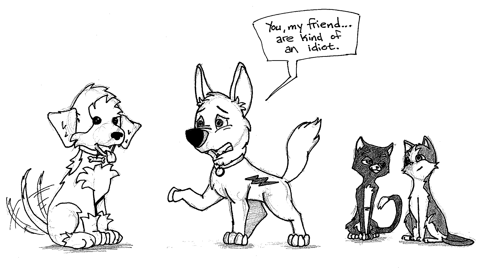 1991x1122 they need a hero, bolt lance + jeff - Disney Bolt Drawing