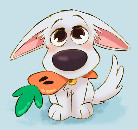 455x431 bolt, disney, drawing discovered - Disney Bolt Drawing