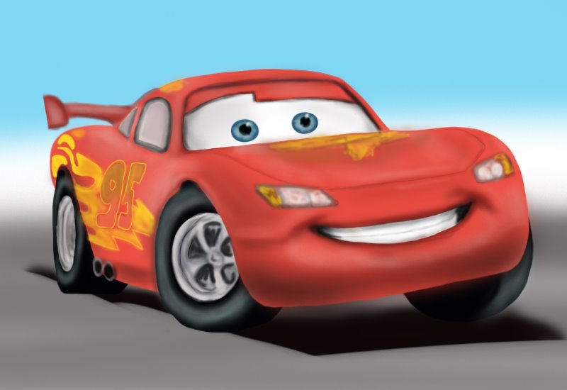 800x550 Learn How To Draw Lightning Mcqueen From Cars - Disney Cars Drawing