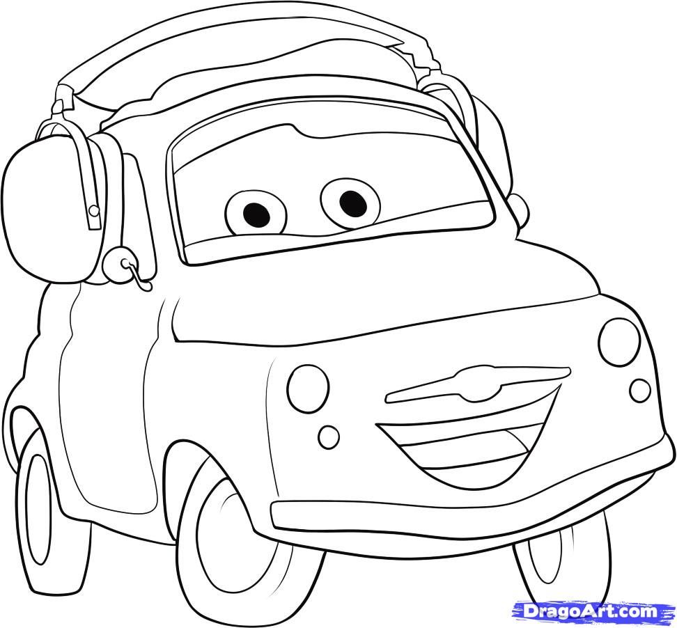 972x902 how to draw luigi from cars step drawings, online - Disney Cars Drawing