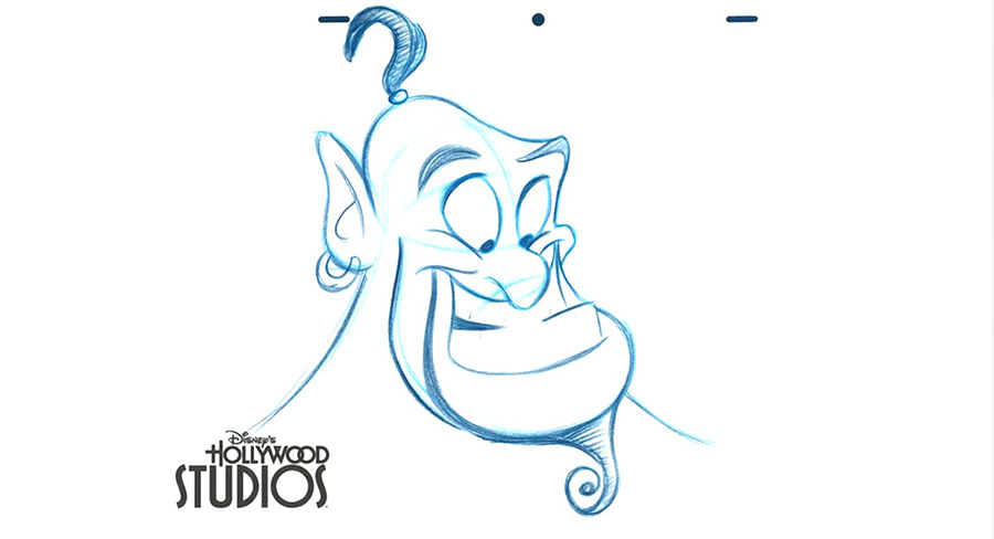 900x488 Learn To Draw Aladdin's Pal, Genie - Disney Cartoon Drawings