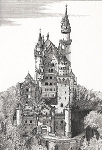 205x300 Disney Castle Drawings Fine Art America - Disney Castle Drawing