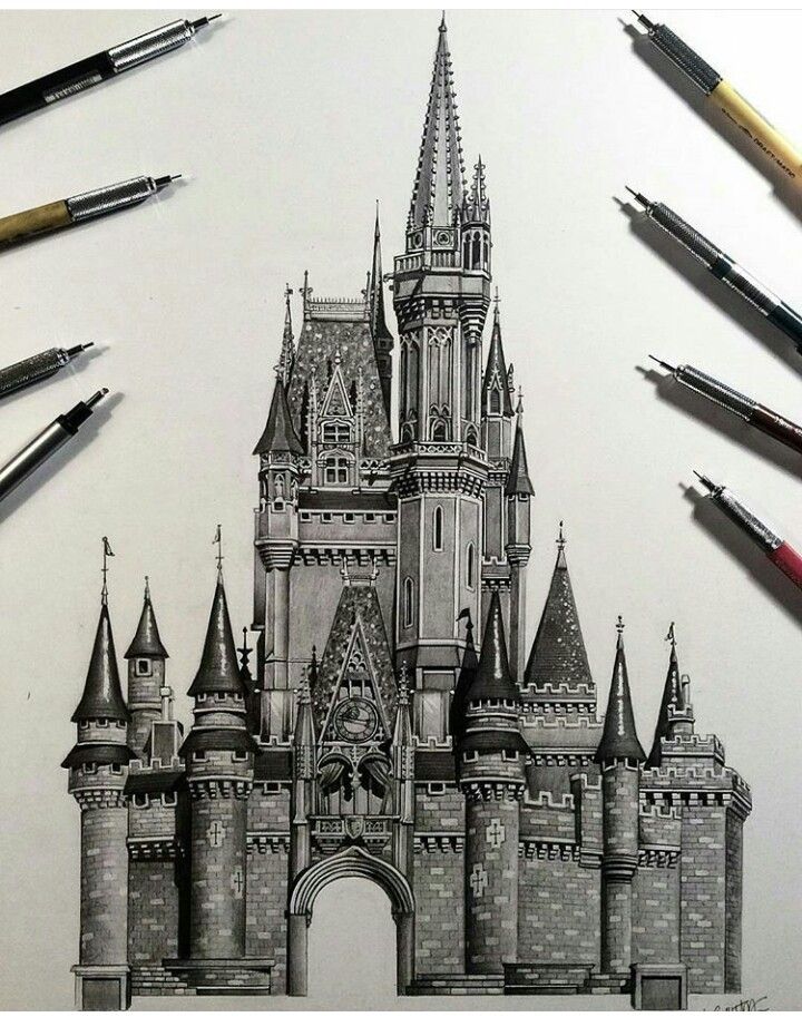 720x913 disney drawings in disney castle drawing, castle - Disney Castle Drawing