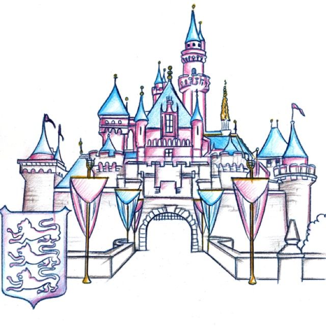 640x640 disneyland castle drawing - Disney Castle Drawing