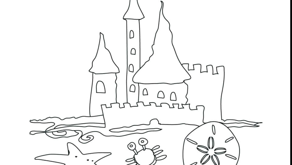 960x544 Disney Castle Coloring Pages Printable Colouring Sheet Princess - Disney Castle Drawing Simple