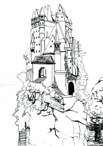 430x608 Castle Drawing Easy Simple Cartoon Castle Drawing Disney Castle - Disney Castle Drawing Simple
