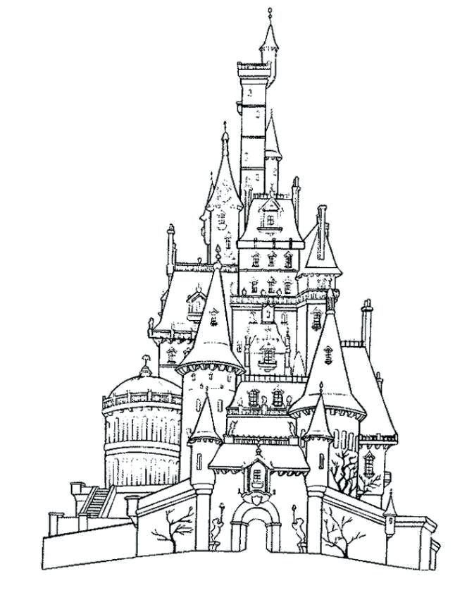 663x851 Cinderella Castle Coloring Pages Free Printable For Kids Disney - Disney Castle Drawing Simple