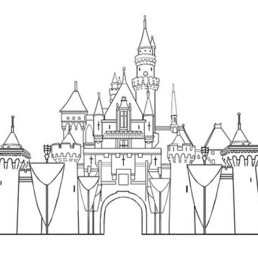 1024x1024 Disney Castle Drawing Volleyball Clipart House Clipart Online - Disney Castle Drawing Step Step