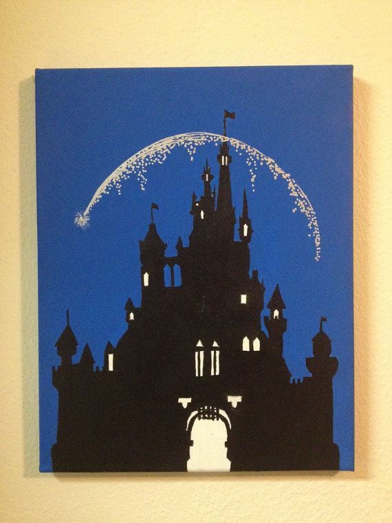 570x760 Disney Castle Silhouette Painting Great Free Clipart, Silhouette - Disney Castle Drawing Tutorial