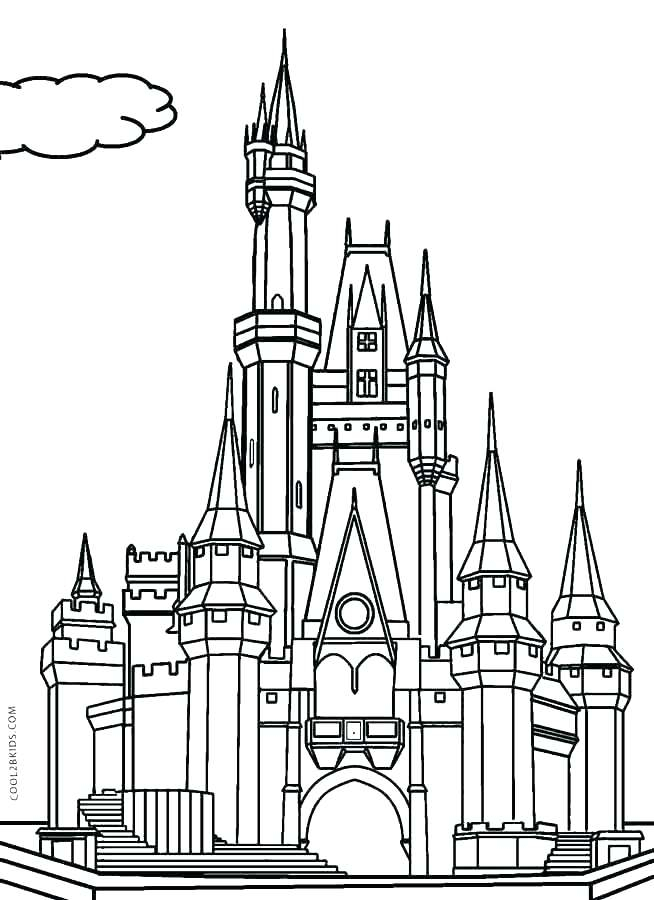 Disney Castle Line Drawing at PaintingValley.com | Explore ...