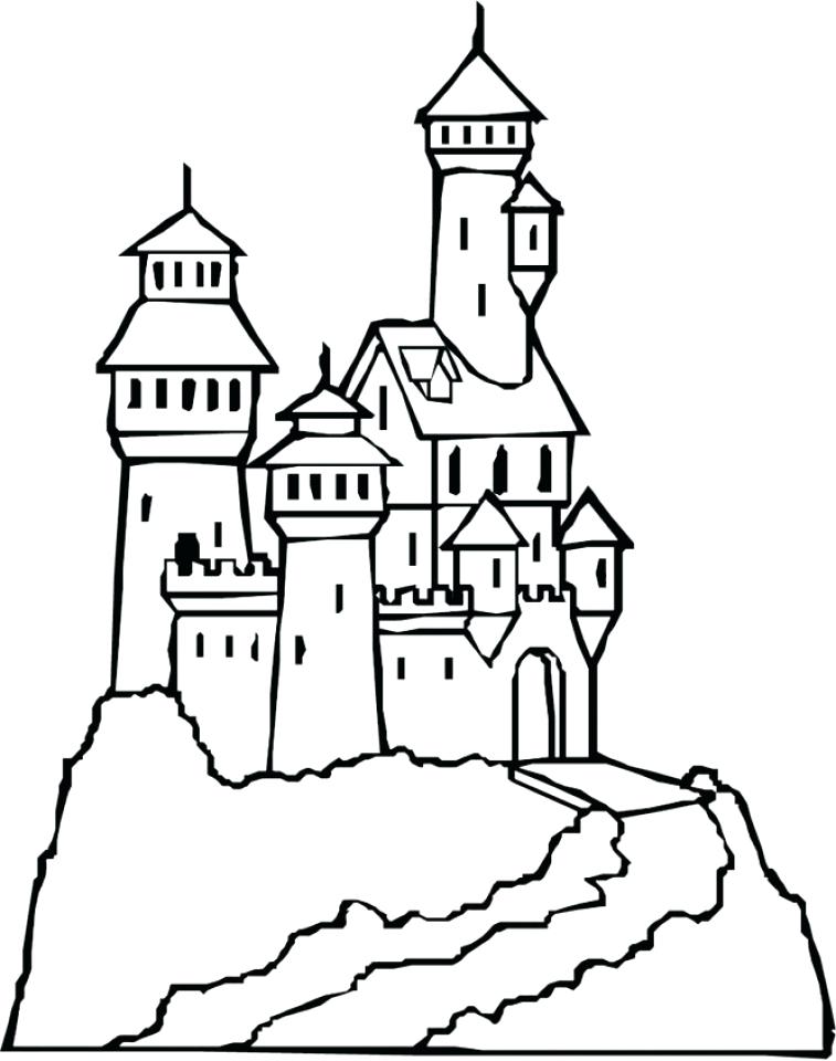 757x960 Disney Castle Line Drawing - Disney Castle Line Drawing