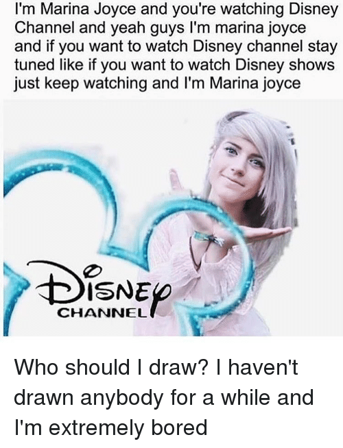 500x654 I'm Marina Joyce And You're Watching Disney Channel And Yeah Guys - Disney Channel Drawing