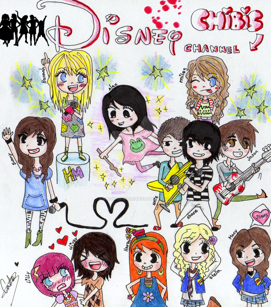 900x1018 Disney Channel Chibis - Disney Channel Drawing