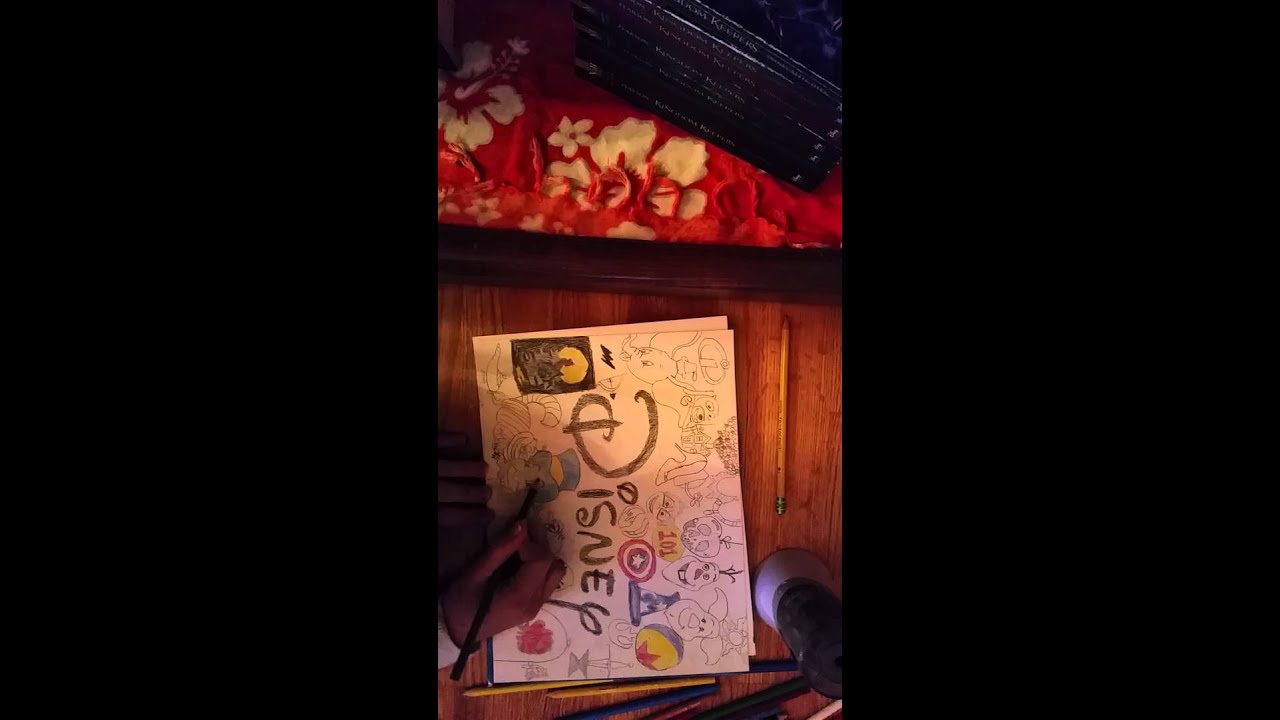 1280x720 Disney Collage Drawingcoloring - Disney Collage Drawing