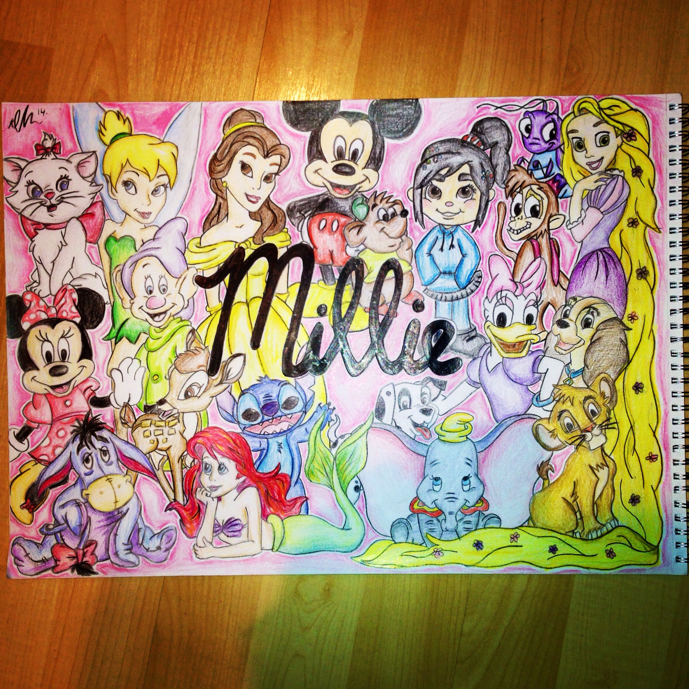 2360x2360 Disney Collage - Disney Collage Drawing