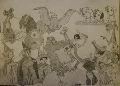 386x276 Bbc - Disney Collage Drawing