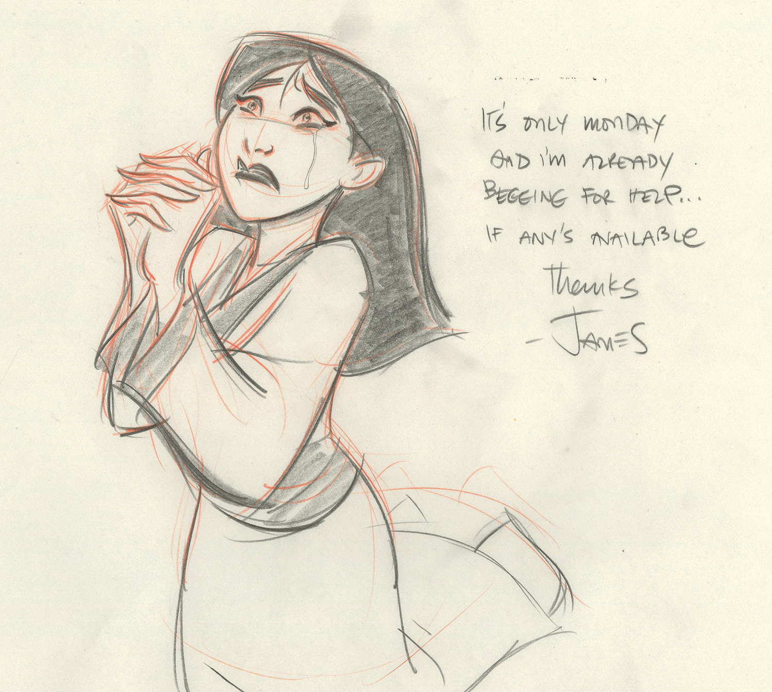1500x1344 disney animator's gag drawing - Disney Drawing Images