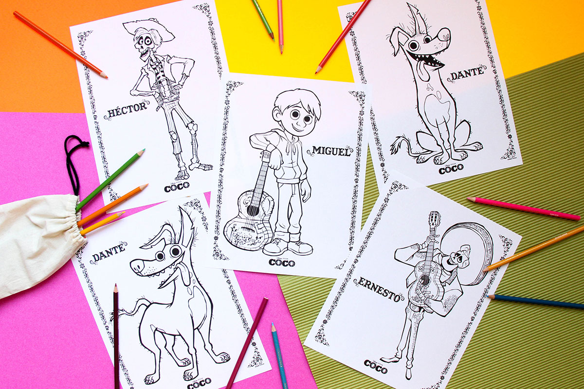 1200x800 coco coloring pages disney family - Disney Drawing Pages