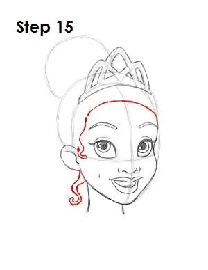 300x388 How To Draw Princess Tiana - Disney Drawing Tutorials