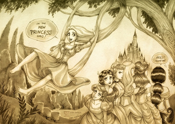 700x497 Disney's Princesses Wallpaper - Disney Drawing Wallpaper