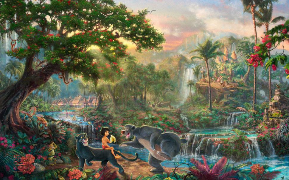 970x606 jungle book jungle drawing disney hd wallpaper art and paintings - Disney Drawing Wallpaper
