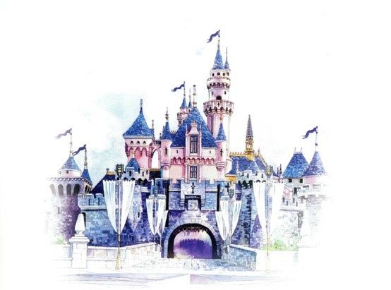 554x411 Sketch Of Sleeping Beauty Castle At Hong Kong Stuff To Draw - Disney Drawing Wallpaper