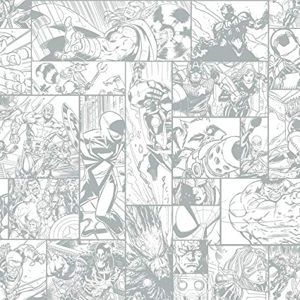 425x425 York Wallcoverings Disney Kids Iii Marvel Comic Book - Disney Drawing Wallpaper