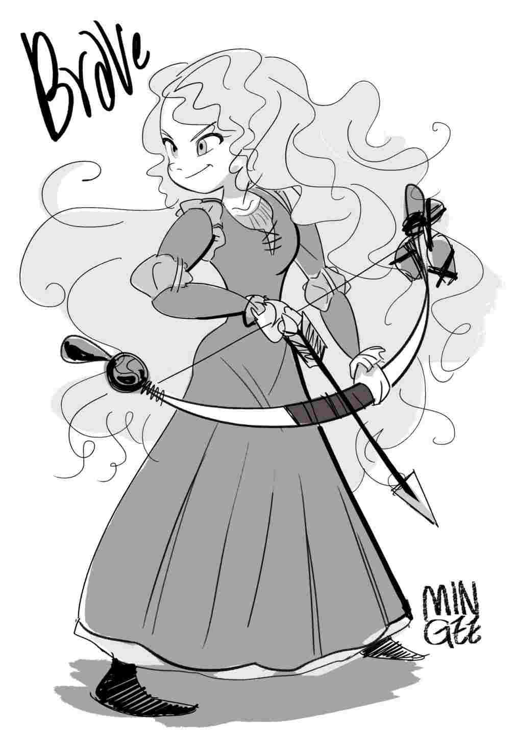 1011x1431 wallpaper and rhfanpopcom brave merida disney drawing images - Disney Drawing Wallpaper