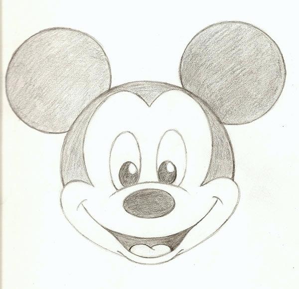 600x580 Mickey Mouse Drawing Easy Draw Noodles For The Arms And Legs How - Disney Drawings Easy
