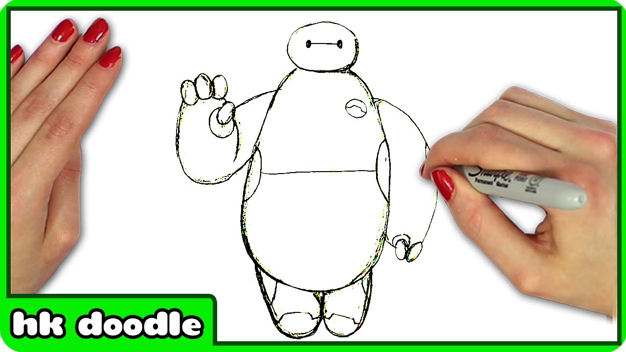 1280x720 How To Draw Baymax From Disney's Big Hero - Disney Drawings For Kids