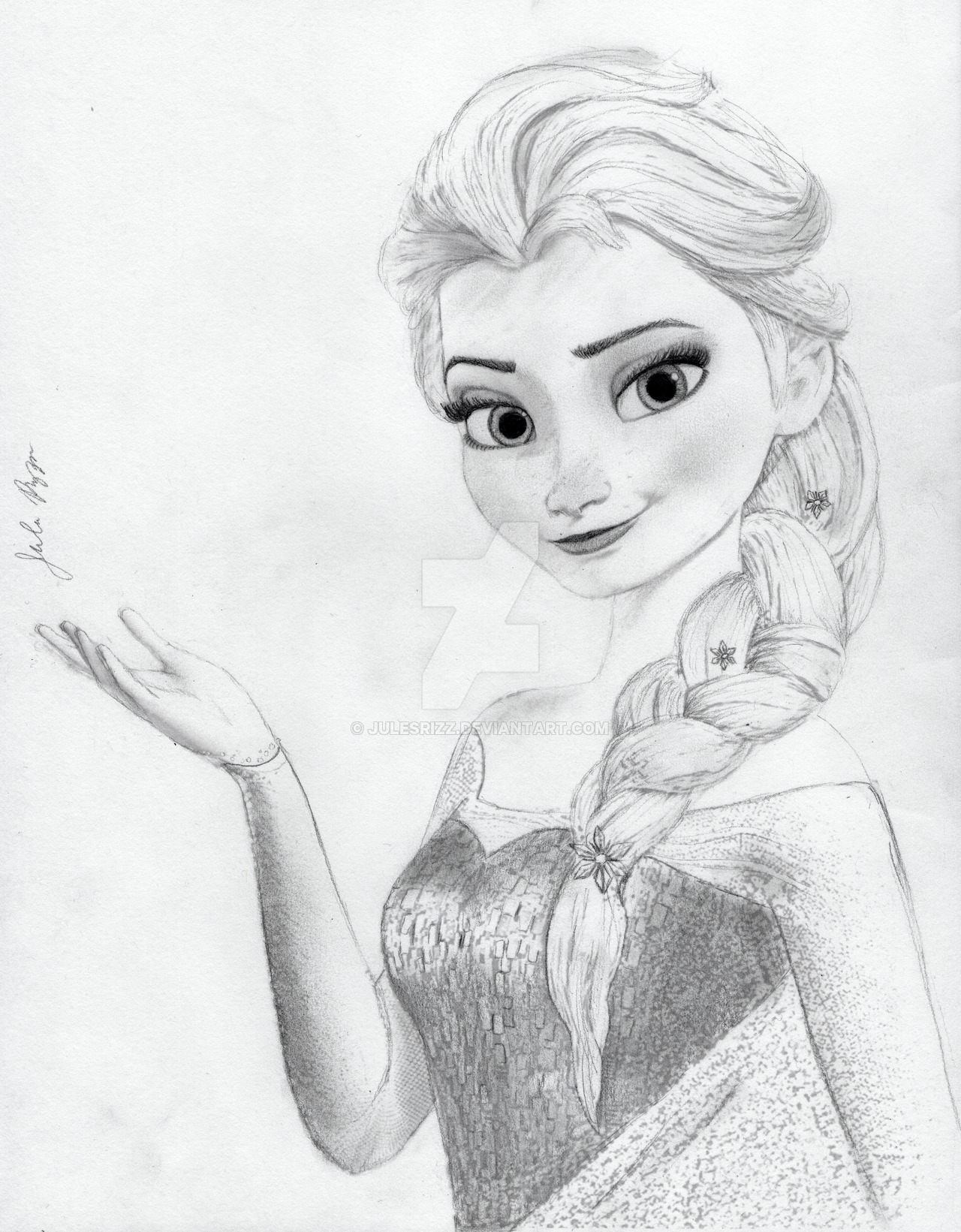 1280x1641 Elsa From Disney's Frozen - Disney Drawings Frozen