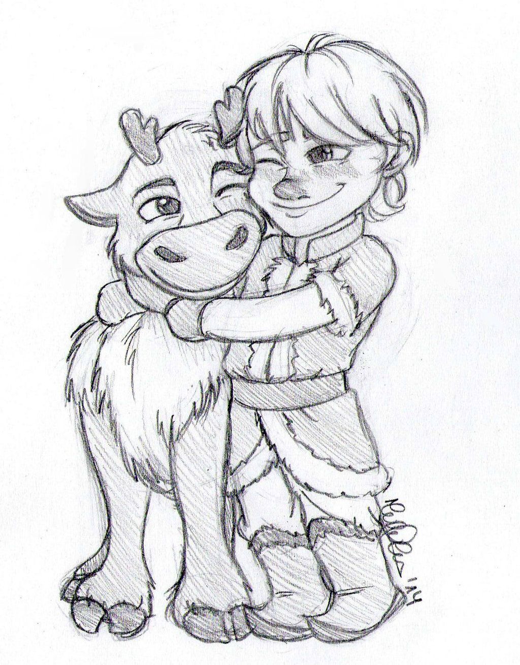 1024x1309 sven and kristoff sketch art x disney drawings - Disney Drawings Frozen