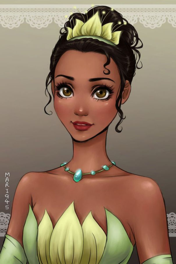 605x907 I Draw Disney Princesses As Anime Characters Bored Panda - Disney Drawings Princess