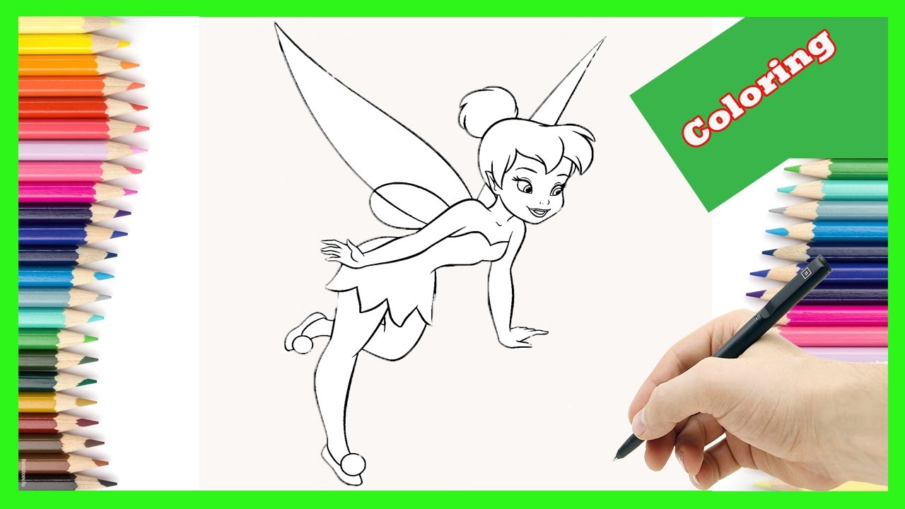 1280x720 How To Draw And Color Disney Fairies Tinkerbell Coloring Pages - Disney Fairies Drawings