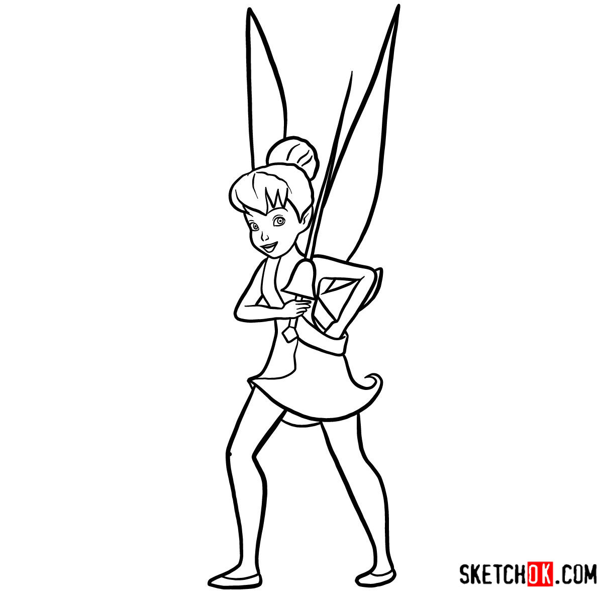 1200x1200 how to draw tinker bell the pirate disney fairies - Disney Fairies Drawings