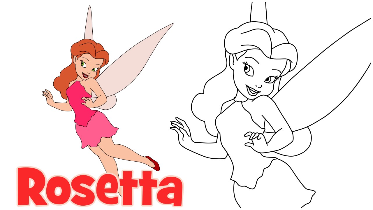 1280x720 How To Draw Fairy Rosetta From Tinkerbell Drawing For Kids - Disney Fairies Drawings