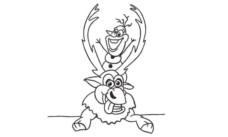800x480 how to draw olaf sven disney's frozen - Disney Frozen Drawing