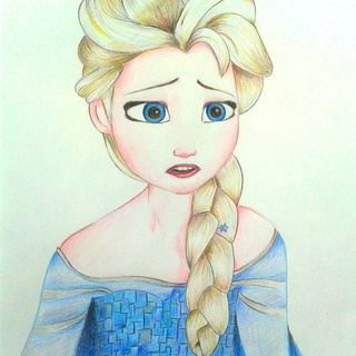 320x320 Drew Elsa From Disney's Frozen Had Much Fun Drawing Her Hope U - Disney Frozen Elsa Drawing